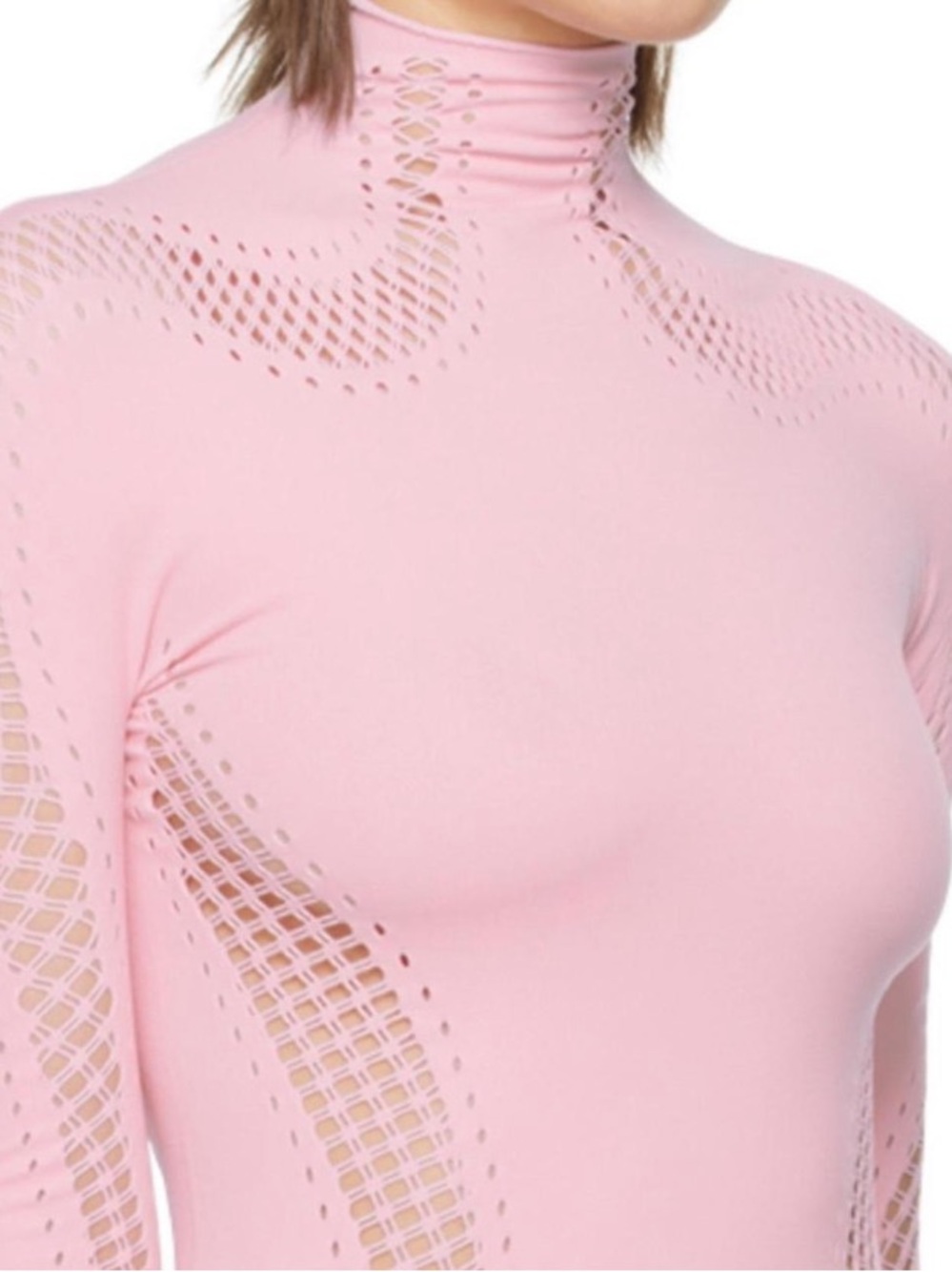Mugler Pink Long Sleeve Top